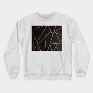 Rose Gold and Black Marble Crewneck Sweatshirt